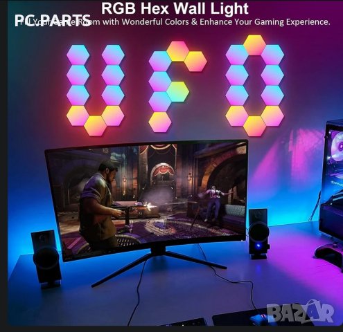RGB Лед Панели за декорация и гейминг, снимка 3 - Лед осветление - 43048438