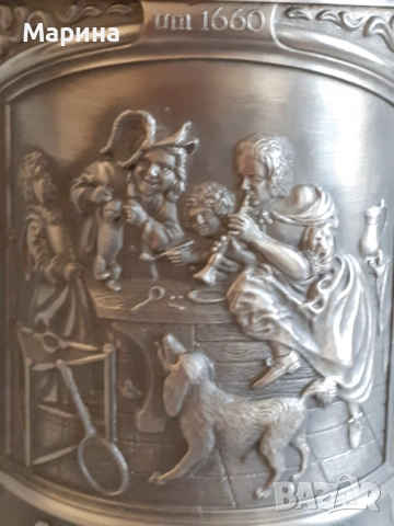 Халба за бира от калай "Рембранд" Antik*Vintage #89, снимка 7 - Антикварни и старинни предмети - 51556393