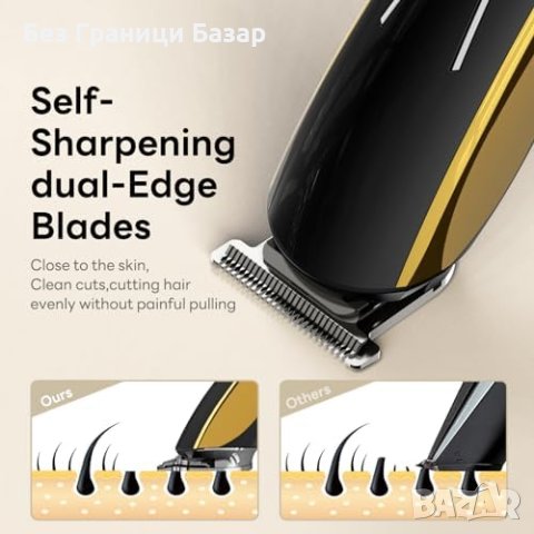 Нова Машинка Тример за Подстригване 2-в-1 с 4 Гребена, Водоустойчива, снимка 4 - Тримери - 43569018