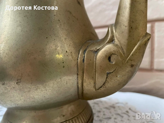 Красив месингов чайник от Англия, снимка 12 - Антикварни и старинни предмети - 53389479