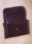 Италианска чанта от естествена кожа цвят патладжан/лилав , снимка 3