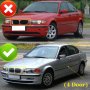 Черни гланцови двойни бъбреци за BMW E46 4-врати (1998-2001) - M стил, снимка 7