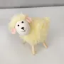 5703 Великденска декорация Пухено агънце, 9 см, снимка 2