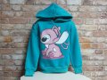 Нов детски суичър с дигитален печат Ейнджъл - Стич (Stitch) в зелен цвят, снимка 5