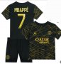 Екип + шапка+ калци mbappe Psg Black and Gold 2023 детски Екип Псж мбапе, снимка 7