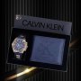 💯Calvin Klein луксозни мъжки подаръчни комплекти - портмоне и часовник💯, снимка 1 - Портфейли, портмонета - 43375268