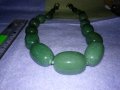 МАСИВНО СТИЛНО ФЕШЪН АРТ ХЕНД МЕЙД КОЛИЕ ОГЪРЛИЦА от ЮВЕЛИРНО ШЛИФОВАН ЗЕЛЕН АХАТ КАМЪНИ 34703, снимка 13