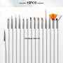15бр. Четки за декорация на маникюр, снимка 2