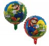 Супер Марио Super Mario двустранен кръгъл фолио фолиев балон хелий, снимка 1 - Други - 26232897