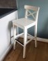 Бар столове от Икеа Ikea Модел INGOLF Бял, снимка 1