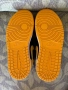 Нови мъжки обувки AIR JORDAN 1 LOW BLACK/YELLOW OCHRE-WHITE, снимка 3