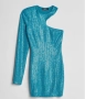 Бляскава коктейлна рокля Bershka, снимка 1