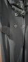 Дълго черно палто с кожена яка, снимка 5