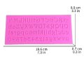  азбука на латиница английски главни малки и цифри числа силиконов молд форма за украса торта, снимка 2