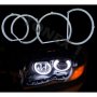 Ангелски очи Interlook Дневни светлини A + B - 131 mm + 146 mm SMD бял LED BMW E46 4броя комплект, снимка 1 - Аксесоари и консумативи - 38766456