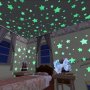 Комплект от 100 стикера фосфоресциращи звезди за таван стени на детска стая, снимка 1