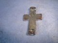 ПОСРЕБРЕНО КРИСТАЛНО МЕДНО СТАРО АРТ КРЪСТЧЕ за ГРИВНА КОЛИЕ 85831, снимка 4