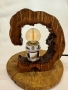 Настолна ръчно изработена рустик лампа, снимка 5
