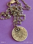 Сребърно колие с медальон османска тугла красива плетка 21187, снимка 8