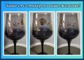 Стъклена чаша за вино с ЦВЕТНО ТЕРМО ТРАНСФЕРНО ФОЛИО/СТИКЕР ПО ВАШ ИЗБОР, снимка 1 - Чаши - 43052013