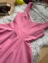 Розова рокля с гол гръб и панделка, снимка 2