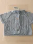 Синя Ръчно плетена Детска, бебешка жилетка ,изплетено на качествена прежда, снимка 1