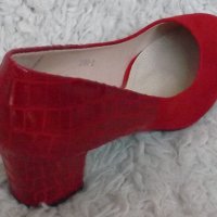 Обувки, червени, на ток, код 48/ББ1/35, снимка 6 - Дамски обувки на ток - 38768028