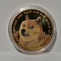 Dogecoin - позлатена колекционерска монета, снимка 7 - Нумизматика и бонистика - 33575020