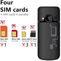 4 SIM карти!  Телефон SERVO V9500 Magic Voice , снимка 3 - Телефони с две сим карти - 43983752