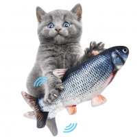 Интерактивна риба с дистанционно Floppy Fish Cat Toy, снимка 8 - За котки - 36616561