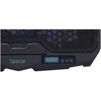 Охладител за лаптоп Gaming Spacer 17", Метално сито, 2 x вентилатора 12.5 см, 2 x вентилатора 7 см с, снимка 6 - Лаптоп аксесоари - 43087455