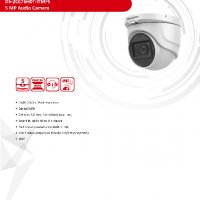 ULTRA HD Водоустойчива Метална Камера Hikvision DS-2CE76H0T-ITMFS 2.8мм 5MP EXIR IR 30M AoC Микрофон, снимка 2 - HD камери - 32446409