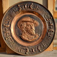 Голяма медна чиния Paulus Rubens, снимка 1 - Други ценни предмети - 39571245