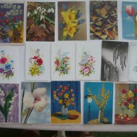 Пощенски картички с цветя и животни., снимка 4 - Колекции - 43512265