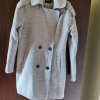 Дамско сиво палто, снимка 1 - Палта, манта - 40216946