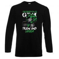 Мъжка тениска Incredible Gym Train And Smash Hulk, снимка 1 - Тениски - 36955447