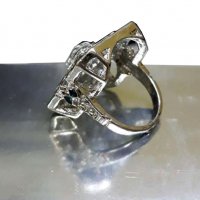 Сребърен пръстен проба 925 с камъни топаз НОВ, снимка 2 - Пръстени - 28402146