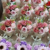 Декоративни колела със сапунени цветя, снимка 5 - Подаръци за жени - 39639620