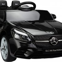 Акумулаторен КОЛА Licensed Mercedes Benz SLC300 12V с меки гуми с Кожена седалка, снимка 6 - Детски велосипеди, триколки и коли - 37014565
