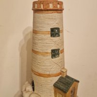 Керамичен морски фар– Свещник., снимка 2 - Антикварни и старинни предмети - 43790874