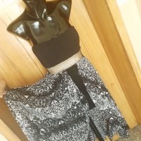 Черна А-образна феерична рокля бюстие М, снимка 3 - Рокли - 26376754