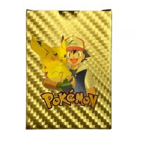 Карти за игра Pokémon, Голд, 100% пластик, 55 карти, снимка 6 - Игри и пъзели - 37694366
