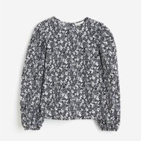 Блуза H&M от памук с обемни ръкави, нова , снимка 2 - Блузи с дълъг ръкав и пуловери - 43894237