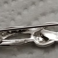 старинна сребърна брошка маркирана с марказити, снимка 4 - Други - 38946467