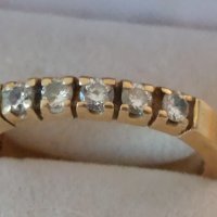 Дамски златен пръстен с пет брилянта/диамат,брилянт/, снимка 11 - Пръстени - 35500293
