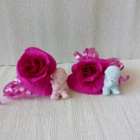 Сувенир за кръщене ,подарък за гости-ангелче с роза, снимка 3 - Декорация за дома - 26870808