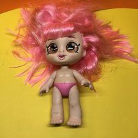 Детска кукла с големи очи и розова коса, снимка 2 - Кукли - 38059404