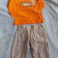 Бебешки комплект жилетка, джинси и блузки с дълъг ръкав за момче размер 68-74 см, снимка 3 - Комплекти за бебе - 40611913