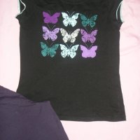 Тениска с пеперуди, снимка 3 - Детски тениски и потници - 36970065