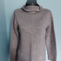 Дамски пуловер в сребърно сиво от вълна "W.Scena"®active / естествена вълна , снимка 2 - Блузи с дълъг ръкав и пуловери - 12232021